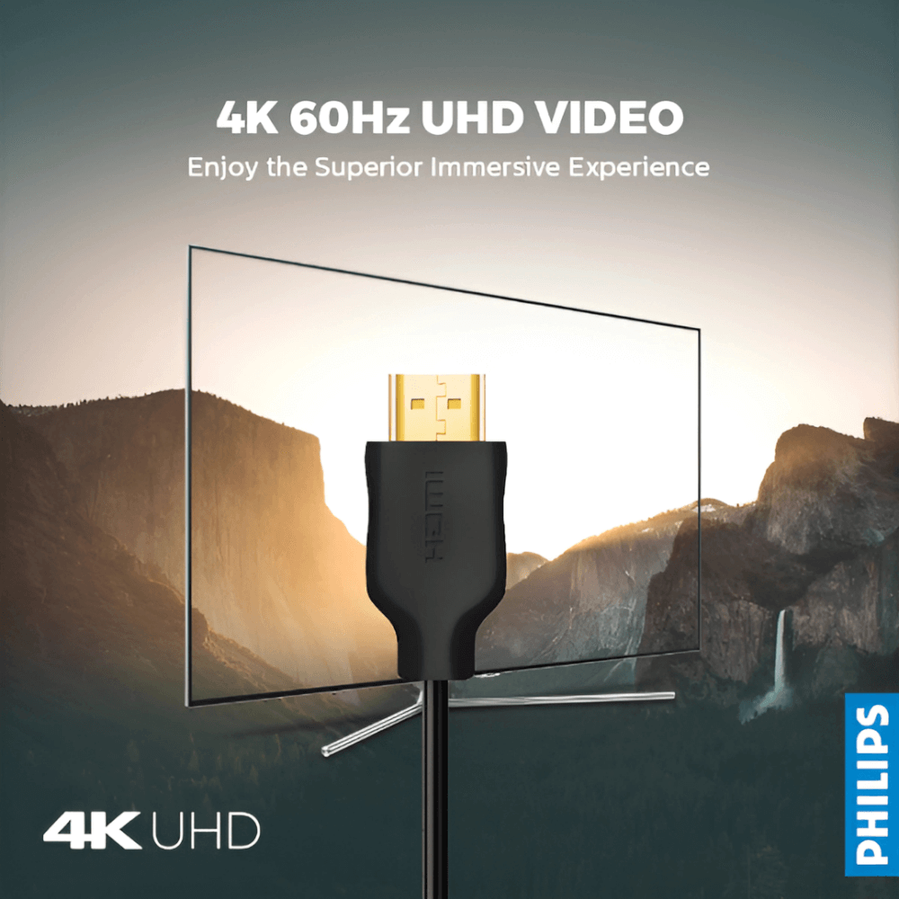 สายเคเบิล HDMI PHILIPS SWV5551/00 คมชัดระดับ ULTRA HD 4K ความยาว 5 เมตร